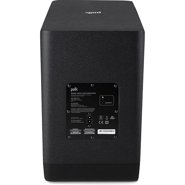 Subwoofer Wireless POLK AUDIO React Sub, 100W RMS, Wi-Fi, Bluetooth, negru