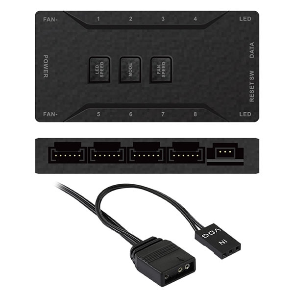 Carcasa PC AQIRYS Arcturus ARGB, USB 3.0, fara sursa, negru