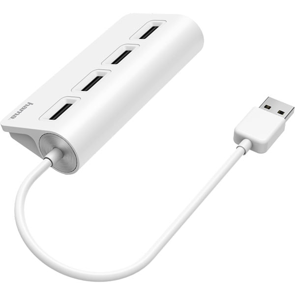 Hub USB HAMA 200120, USB 2.0, alb