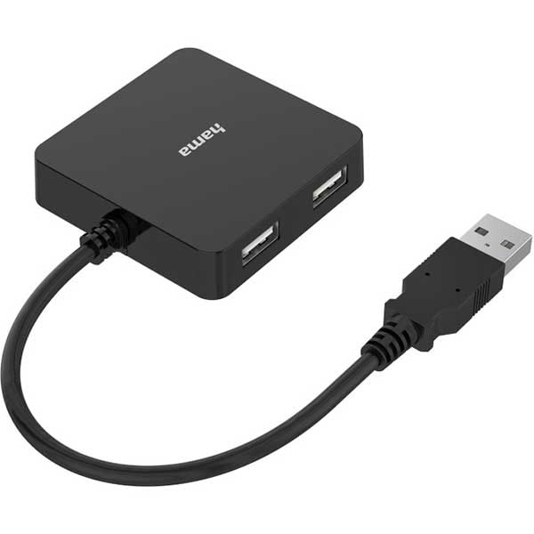 Hub USB HAMA 200121, USB 2.0, negru