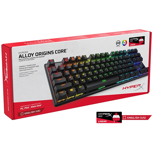 Tastatura Gaming Mecanica HyperX Alloy Origins Core RGB, Red Switch, US, negru