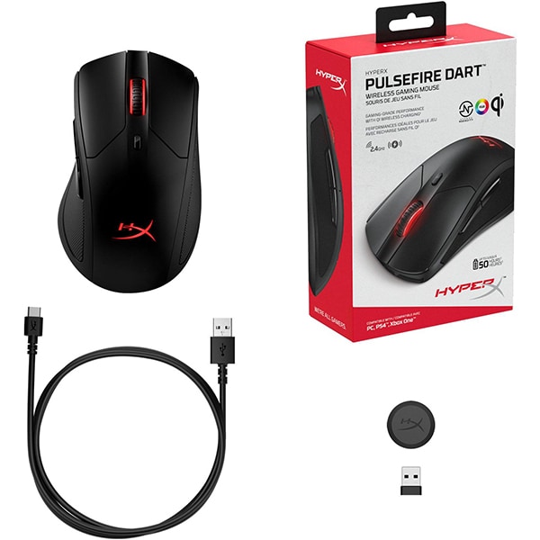 Mouse Gaming Wireless HyperX Pulsefire Dart, 16000 dpi, negru