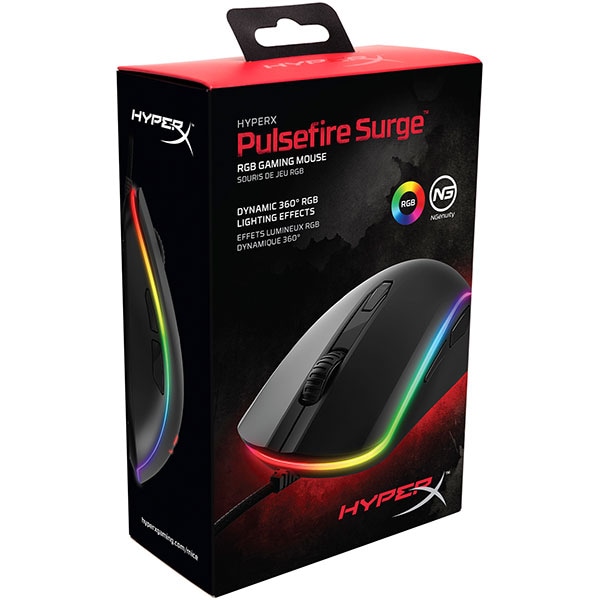 Mouse Gaming HyperX Pulsefire Surge RGB, 16000 dpi, negru