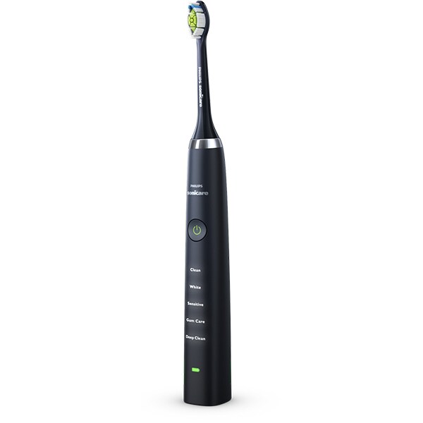 Set 2 Periute de dinti electrice PHILIPS Sonicare Diamond Clean HX9392/39, 62000 miscari/min, 5 programe, 2 capete, alb/negru