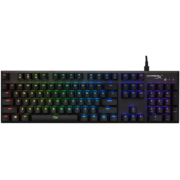 Tastatura Gaming mecanica HyperX Alloy FPS RGB, Speed Silver Switch, USB, Layout US, negru
