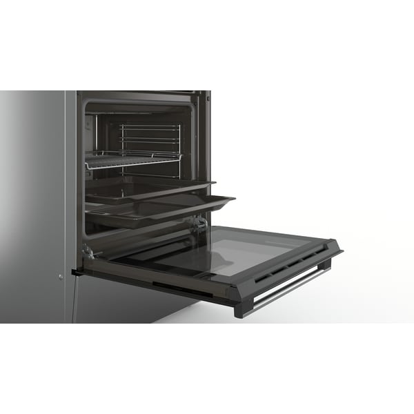 Aragaz BOSCH HXN39AD50, 4 arzatoare, mixt, L 60 cm, grill, inox