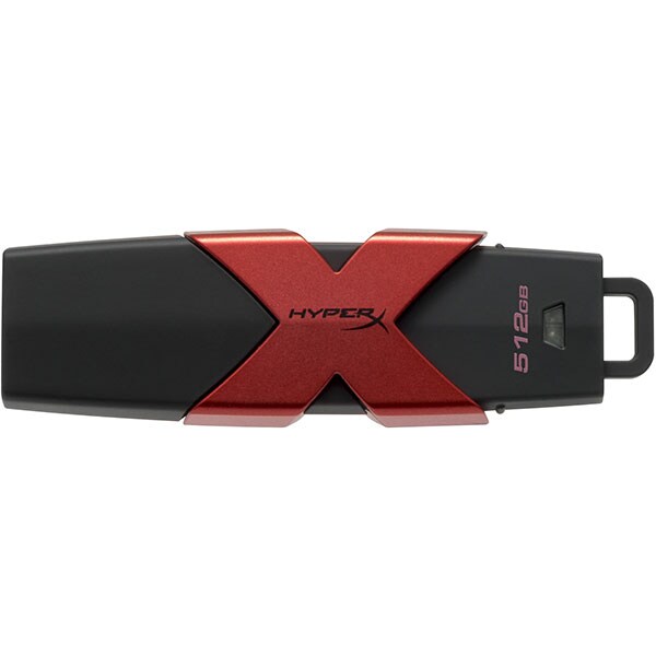 Memorie USB KINGSTON HyperX Savage, 512GB, USB 3.1, negru-rosu