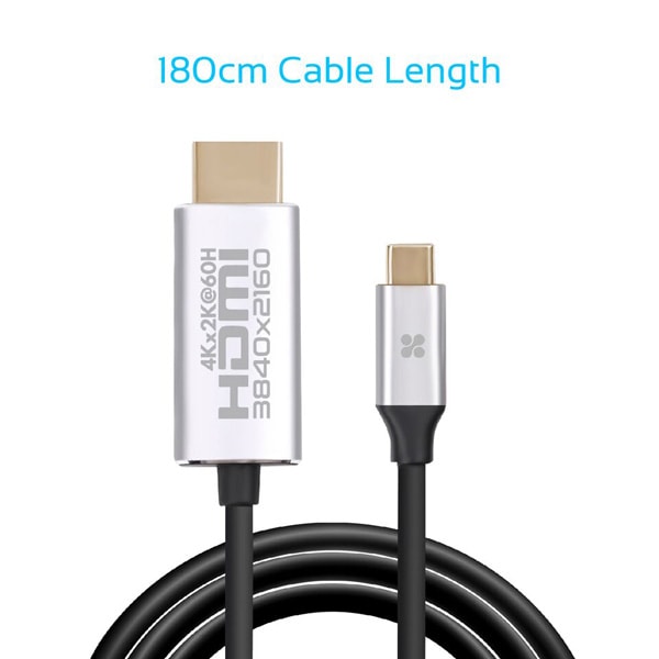 Cablu HDMI - USB Type-C PROMATE HDLink-60H, 1.5m, negru-argintiu