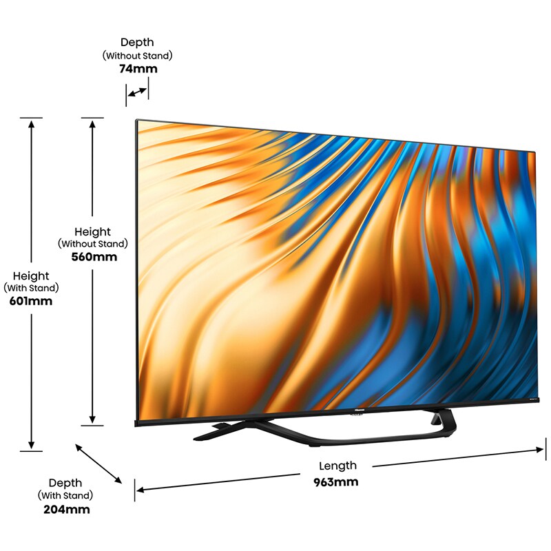 Televizor LED Smart HISENSE 43A63H, Ultra HD 4K, HDR10+, 108cm
