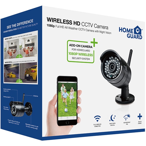 Camera IP Wireless HOMEGUARD HGNVK929CAM, Full HD 1080p, exterior/interior, IR, Night Vision, negru