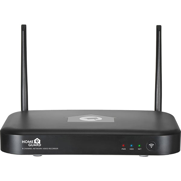 Kit supraveghere video HOMEGUARD HGNVK48302, 2 camere Full HD 1080p, NVR, 4 canale, Wireless, negru