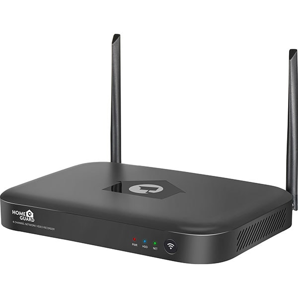 Kit supraveghere video HOMEGUARD HGNVK48302, 2 camere Full HD 1080p, NVR, 4 canale, Wireless, negru