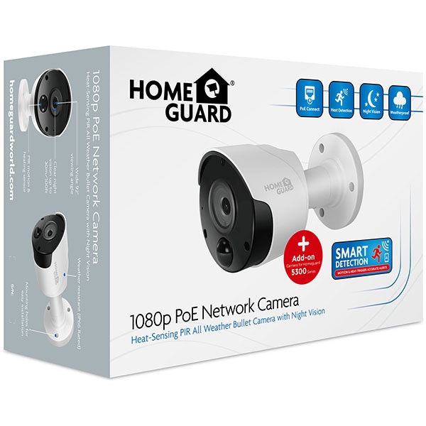 Camera supraveghere HOMEGUARD HGNVK930CAM, Full HD 1080p, exterior/interior, IR, PIR, Night Vision, alb
