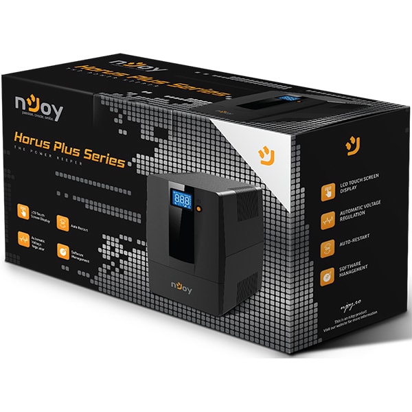 Unitate UPS NJOY Horus Plus 600, 600VA, Schuko, AVR