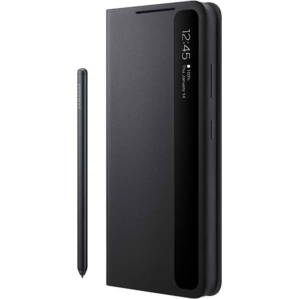 Husa Smart Clear View pentru SAMSUNG Galaxy S21 Ultra + S Pen, EF-ZG99PCBEGEE, negru