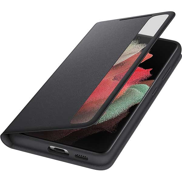 Husa Smart Clear View pentru SAMSUNG Galaxy S21 Ultra + S Pen, EF-ZG99PCBEGEE, negru