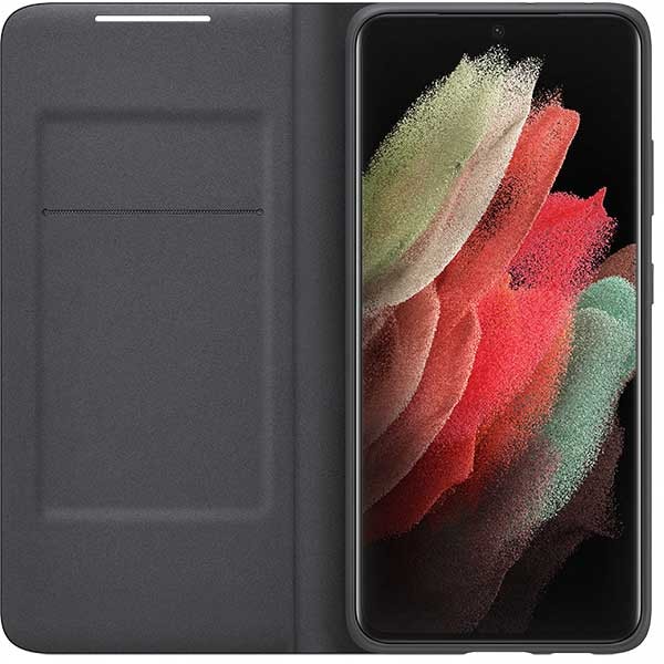 Husa Smart Led Cover pentru SAMSUNG Galaxy S21 Ultra, EF-NG998PBEGEE, negru