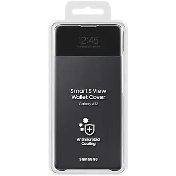 Husa Smart View Wallet pentru SAMSUNG Galaxy A32 4G, EF-EA325PBEGEE, negru