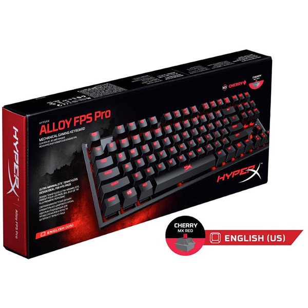 Tastatura Gaming mecanica HyperX Alloy FPS PRO, Cherry MX Red Switch, USB, Layout US INT, negru