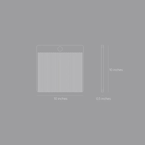 Platou branzetruri SPIN Ida L, 25 x 1.2 cm, corian, alb