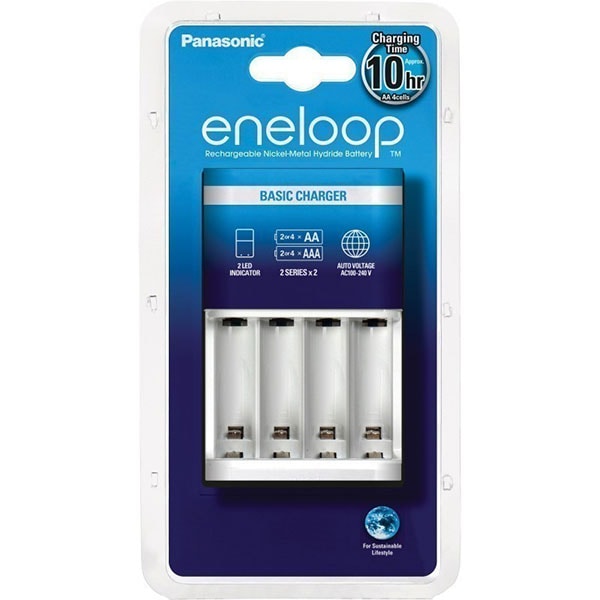 Incarcator PANASONIC Eneloop BQ-CC51E, 2 AA / 2 AAA, alb