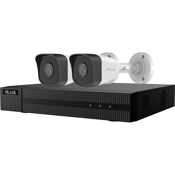 Kit supraveghere video HILOOK 501637, 2 camere Full HD 1080p, NVR, 4 canale, alb