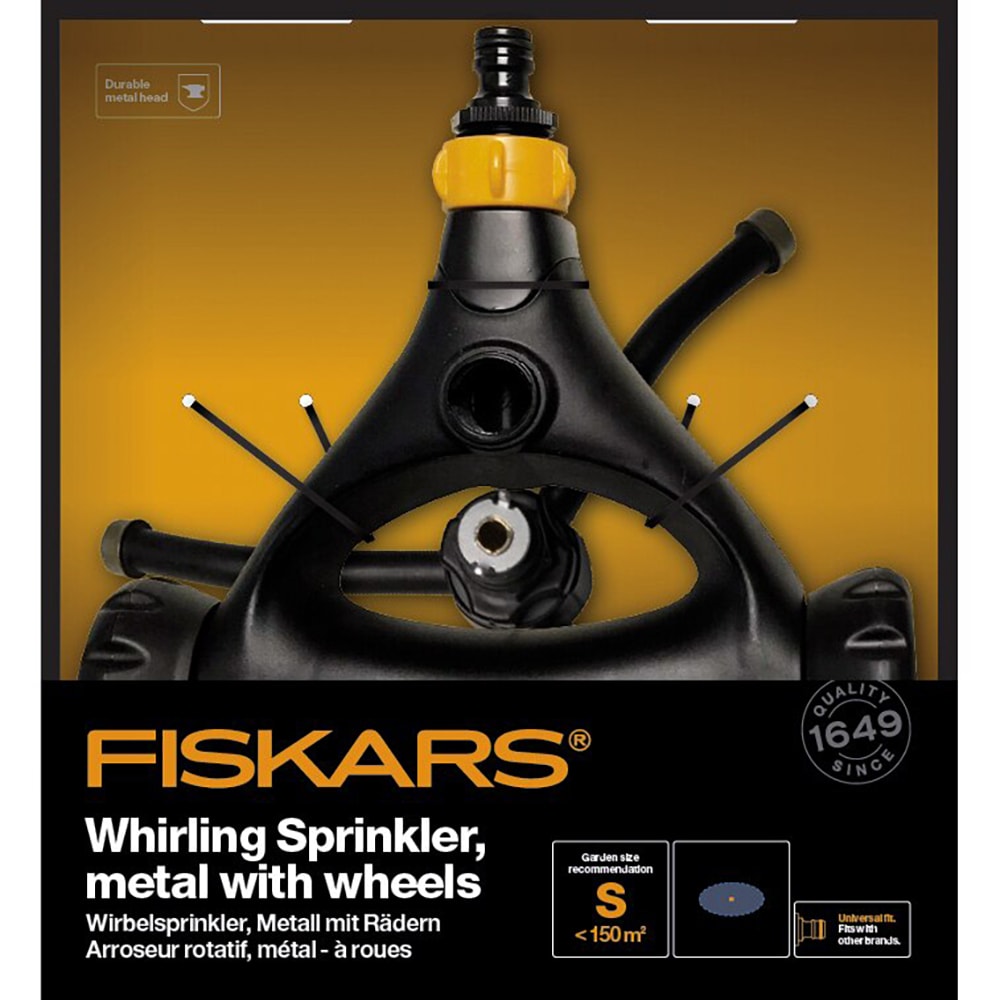 Aspersor rotativ FISKARS 1023657, 150 mp