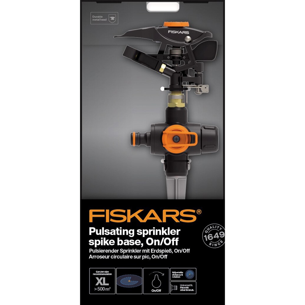 Aspersor pulsator cu tarus FISKARS 1027029, 500 mp