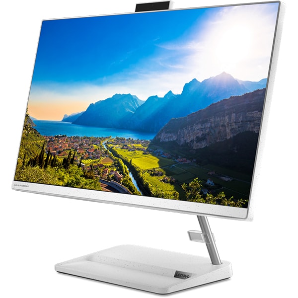 Sistem All in One LENOVO IdeaCentre 3 24ITL6, Intel Core i3-1115G4 pana la 4.1GHz, 23.8" Full HD, 8GB, 1TB + SSD 256GB, Intel UHD Graphics, Free Dos, alb
