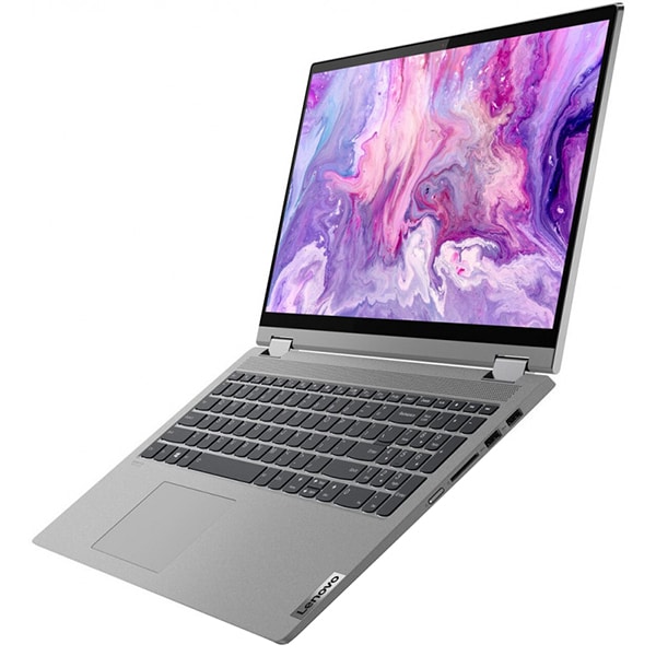 Laptop 2 in 1 LENOVO IdeaPad Flex 5 15IIL05, Intel Core i5-1035G1 pana la 3.6GHz, 15.6" Full HD Touch, 8GB, SSD 512GB, Intel UHD Graphics, Windows 10 Home, gri