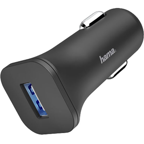 Incarcator auto HAMA 210581, 12W, USB, Fast Charge, cablu USB-C, negru