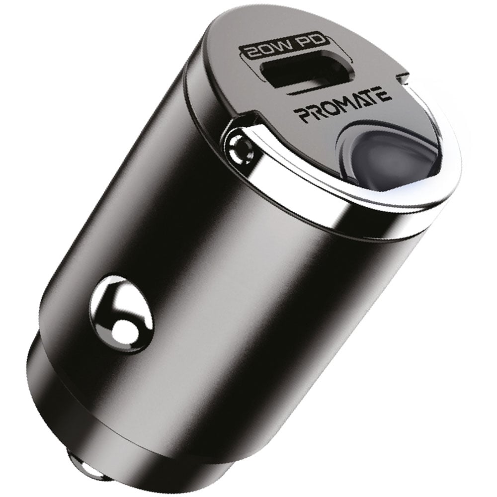 Incarcator auto PROMATE Bullet-PD20, 1xUSB-C, Power Delivery (PD) 20W, gri