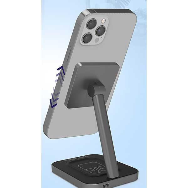 Incarcator wireless PROMATE AuraBase-15W, universal, QI, 15W, gri