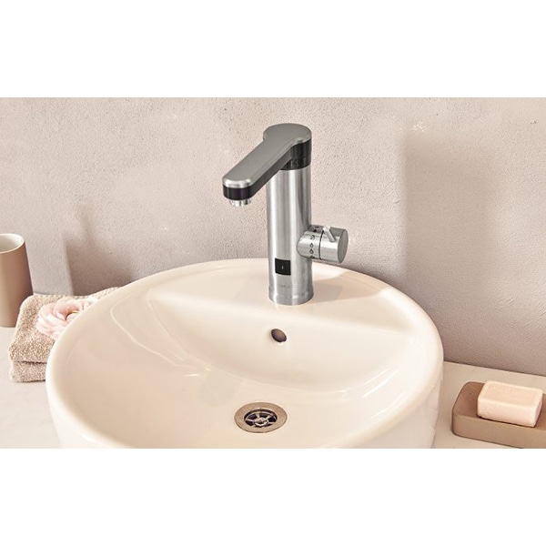 Robinet electric pentru incalzit apa baie ROVUS 110073326, 3100W, argintiu