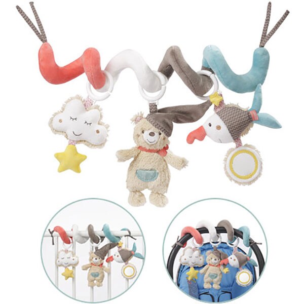 Jucarie spirala FEHN Ursuletul Bruno 60218, 0 luni+, multicolor