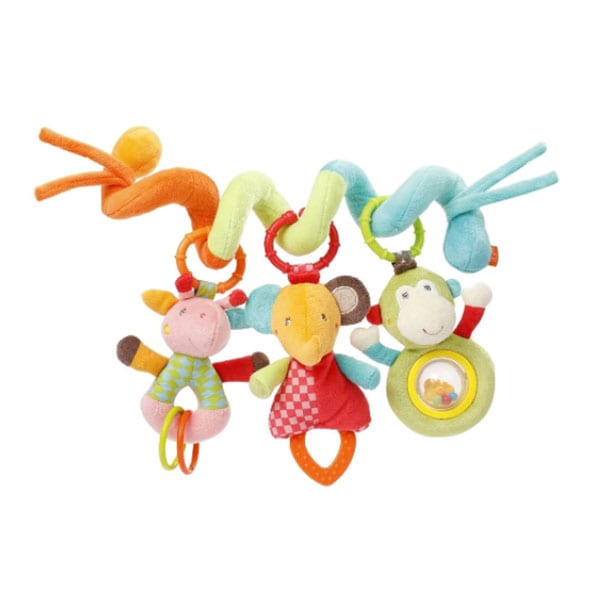 Jucarie spirala FEHN Animalutele din safari 74451, 0 luni+, multicolor