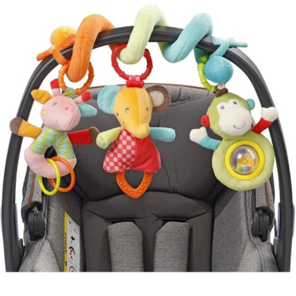 Jucarie spirala FEHN Animalutele din safari 74451, 0 luni+, multicolor