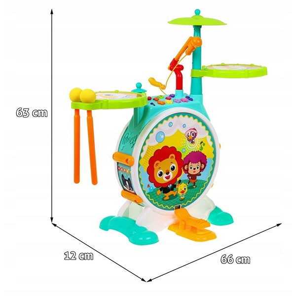 Jucarie de rol HOLA Toba muzicala cu scaunel 3130, 3 ani+, multicolor