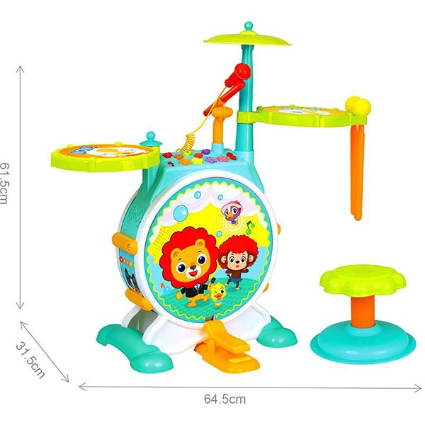 Jucarie de rol HOLA Toba muzicala cu scaunel 3130, 3 ani+, multicolor