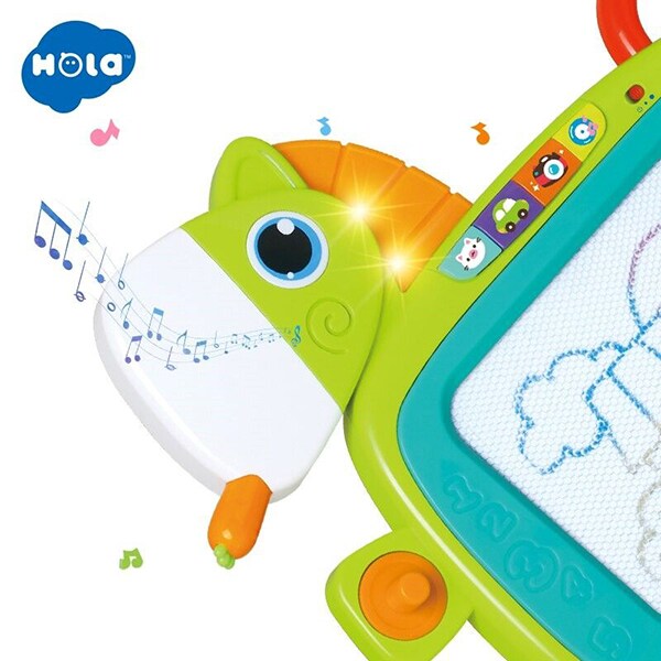 Jucarie educativa HOLA Tablita magnetica cu muzica si lumini 3131, 2 ani+, multicolor