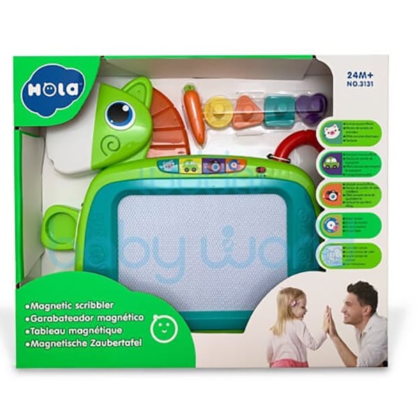 Jucarie educativa HOLA Tablita magnetica cu muzica si lumini 3131, 2 ani+, multicolor