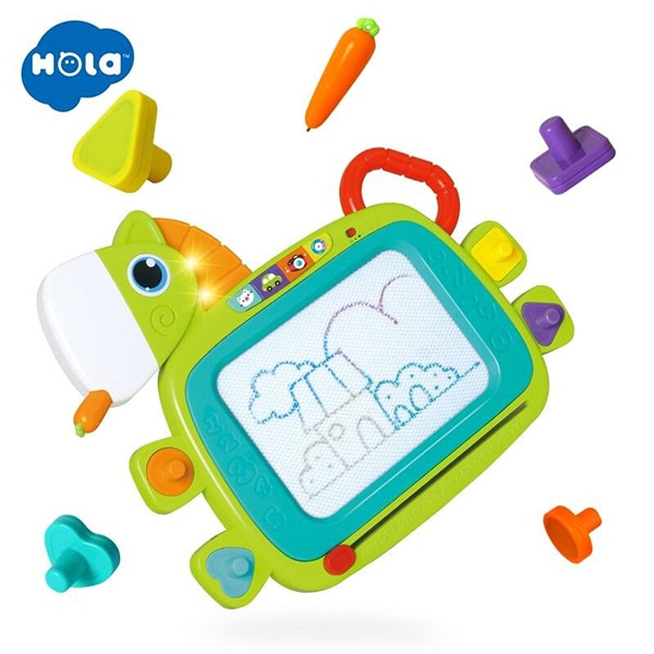 Jucarie educativa HOLA Tablita magnetica cu muzica si lumini 3131, 2 ani+, multicolor