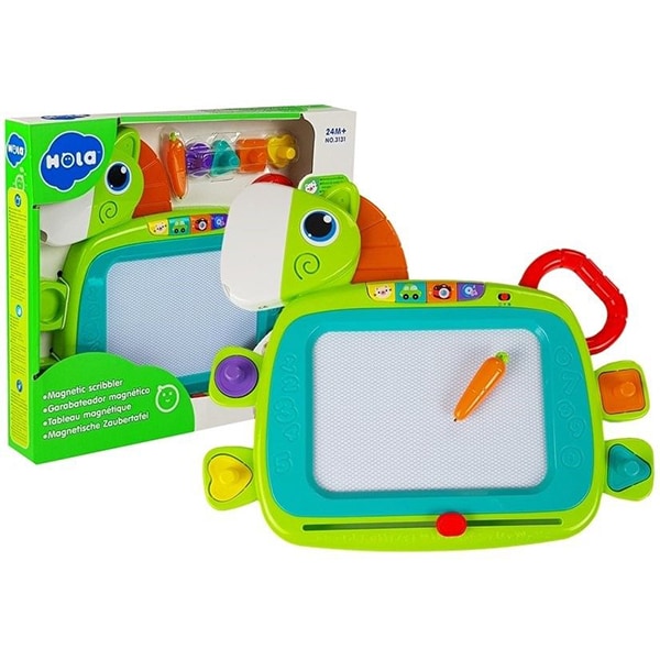 Jucarie educativa HOLA Tablita magnetica cu muzica si lumini 3131, 2 ani+, multicolor