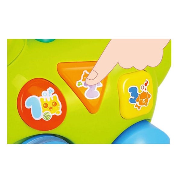 Jucarie interactiva HOLA Dinozaurul cu melodii si lumini 6105, 12 luni+, multicolor