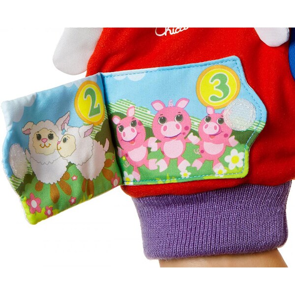 Jucarie manusa CHICCO cu marionete "Ferma de animale", 3 luni - 2 ani, multicolor