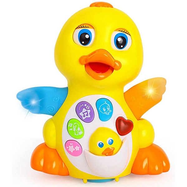 Jucarie interactiva HOLA Ratusca dansatoare cu sunete si melodii 808, 18 luni+, multicolor