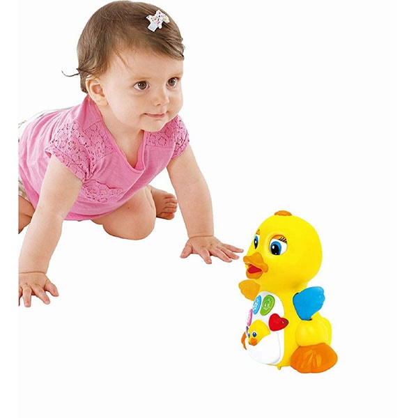 Jucarie interactiva HOLA Ratusca dansatoare cu sunete si melodii 808, 18 luni+, multicolor