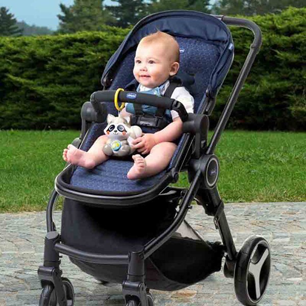 Jucarie carucior 2in1 CHICCO Ratonul Cloudy 10065-1, 0 luni+, multicolor