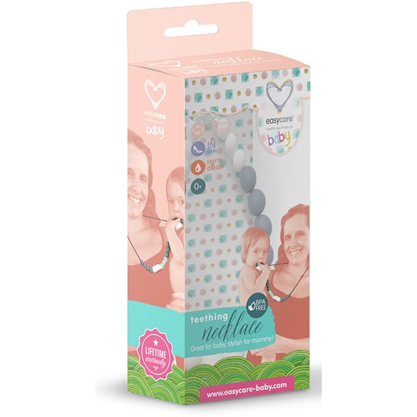 Colier dentitie EASYCARE Sunny Waves EASY00104, 0 luni+, albastru-turcoaz