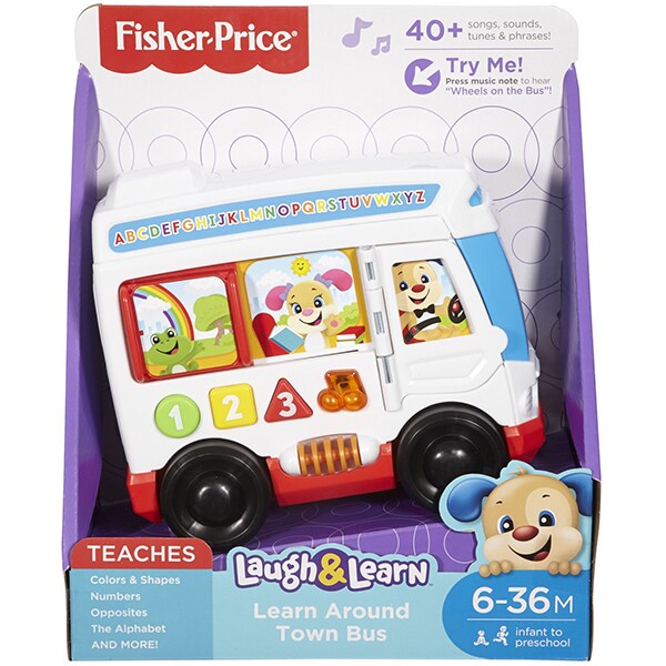 Jucarie interactiva FISHER PRICE Laugh&Learn Autobuzul cu sunete MTFTG17, 6 luni - 3 ani, multicolor